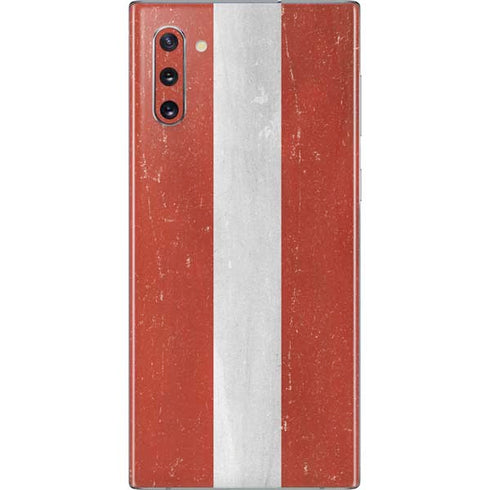 Latvia Flag Distressed Galaxy Note 10 Skin